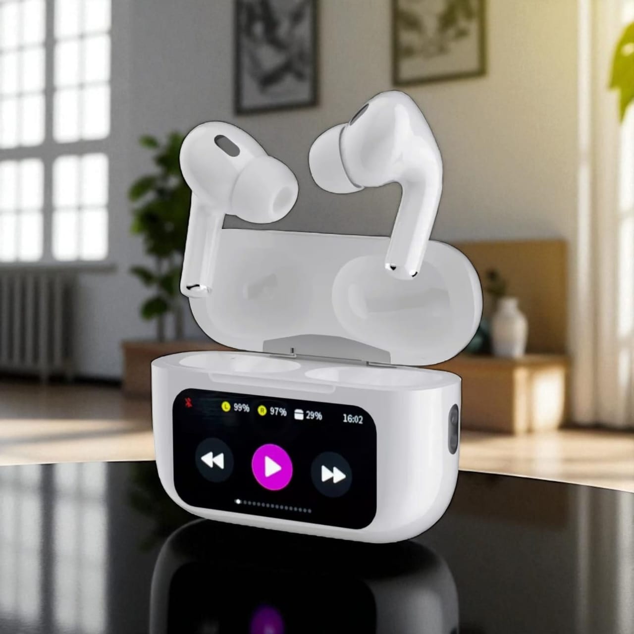 Audífonos Inalámbricos con Pantalla LED y Control Táctil - Imagen 2