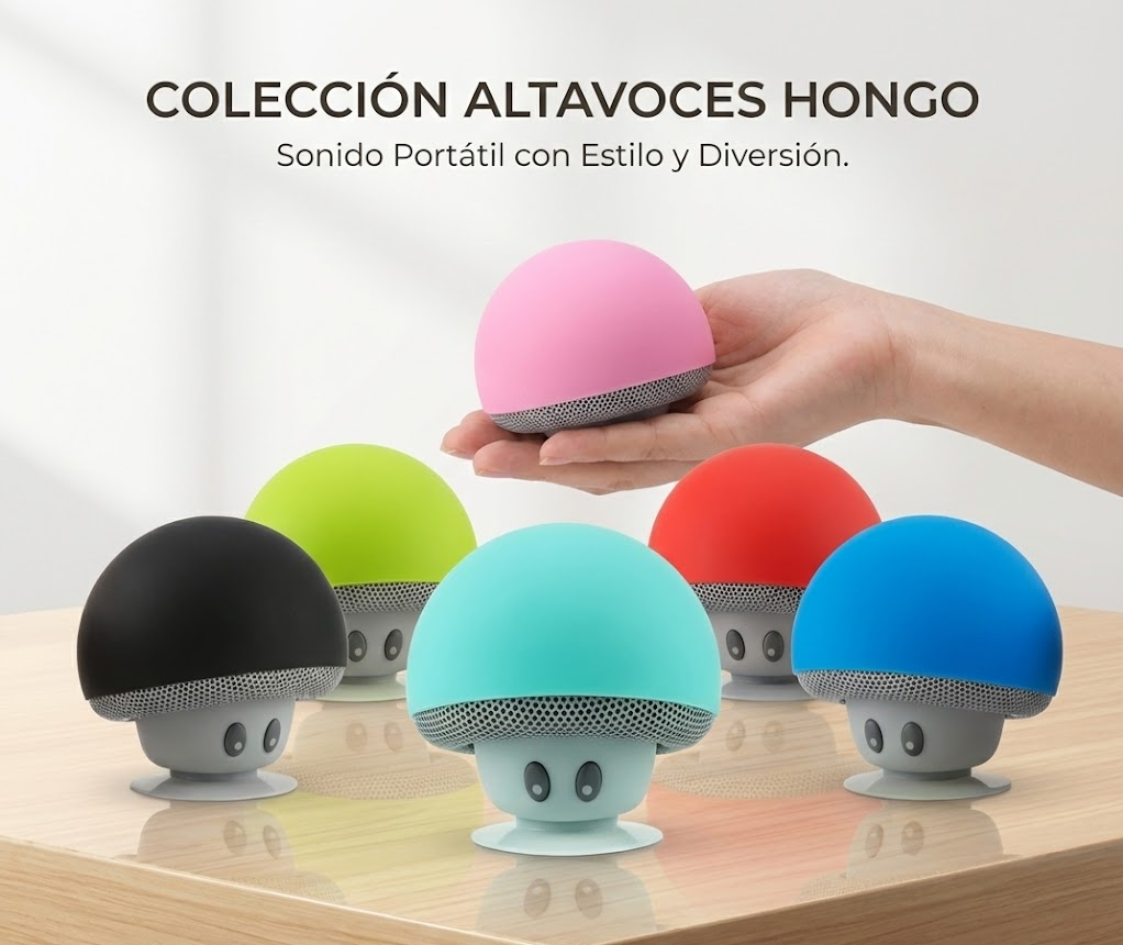 Mini Bocina Bluetooth Hongo - Image 3