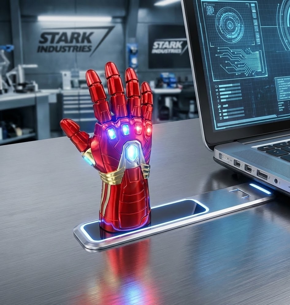 Memoria USB 32GB Edición Iron Man - Mano Articulada de Colección - Image 2