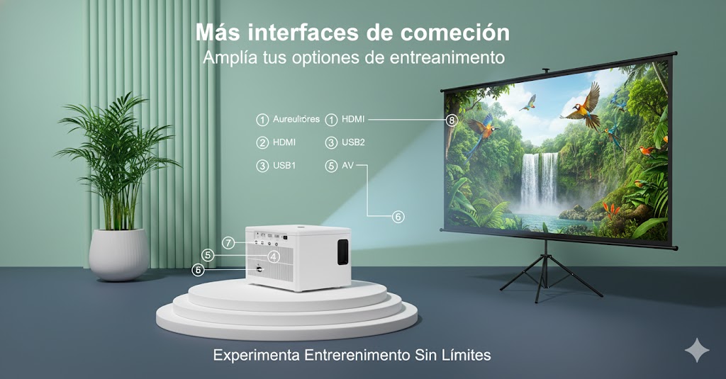 Proyector doméstico 4K Android de Doble Banda - Imagen 3