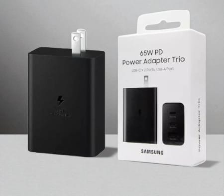 Cargador triple Samsung Usb-C de 65w