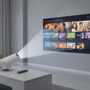 Y300PRO Mini proyector portátil Auto Keystone, proyector Inteligente 4K/ 200 ANSI con WiFi 6, BT 5.0