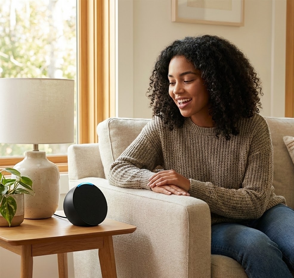 Alexa Amazon Echo Pop Con Asistente Virtual Negro Echo Pop - Imagen 2