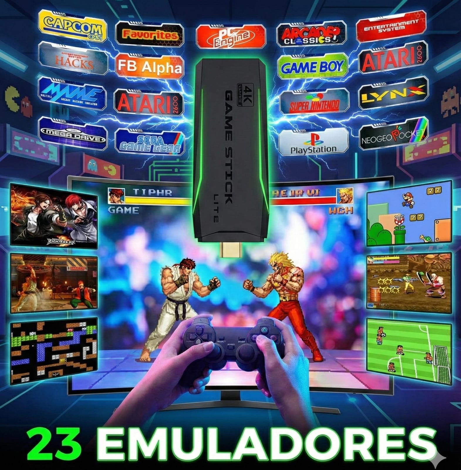 Consola de Juegos Retro 64G con 20000 Juegos, Consola de Videojuegos, Mando Inalámbrico, Salida HDMI TV, Game Stick 4K x2, Regalo para Niños y Adultos - Image 3