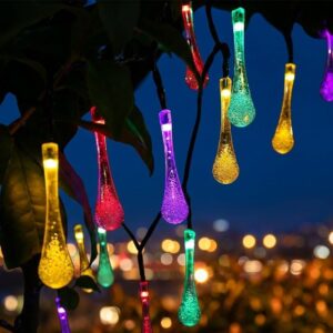 Serie LED 🎄🏡Tipo Gota de Agua Multicolor – 4 Metros (20 Luces)